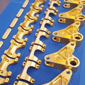 CNC Yellow Anodized Parts